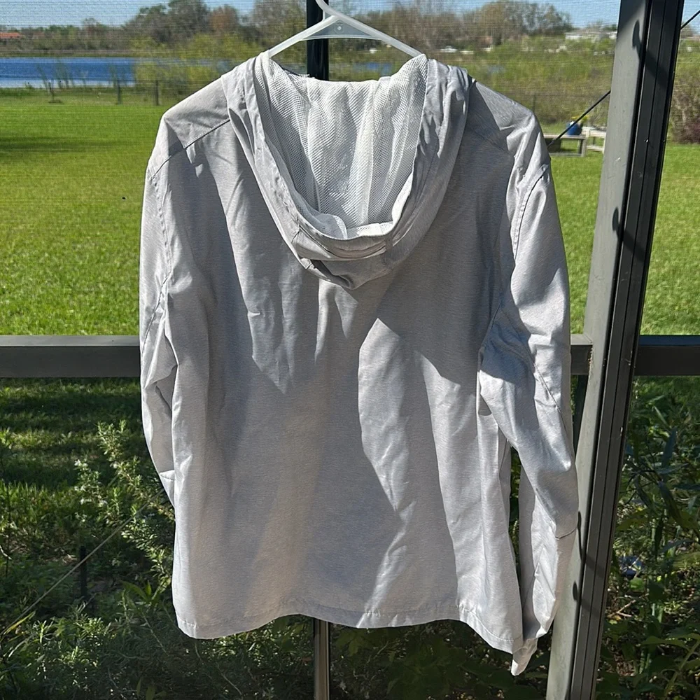 Michael Kors gray Hooded wind/rain Jacket medium